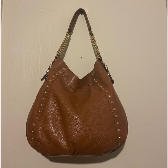 Michael Kors cognac pebbled leather hobo bag w hang tag - Picture 16 of 16